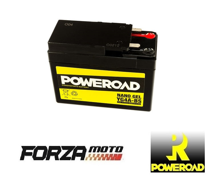 POWEROAD Nano Gel Motorcycle Battery - CYG4ABS (fits YTR4A-BS)