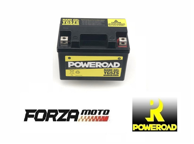 POWEROAD Nano Gel Motorcycle Battery - CYG5ZS (fits YTZ5-S)