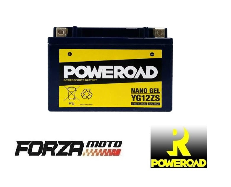 POWEROAD Nano Gel Motorcycle Battery - YG12-ZS (fits YTZ12S)