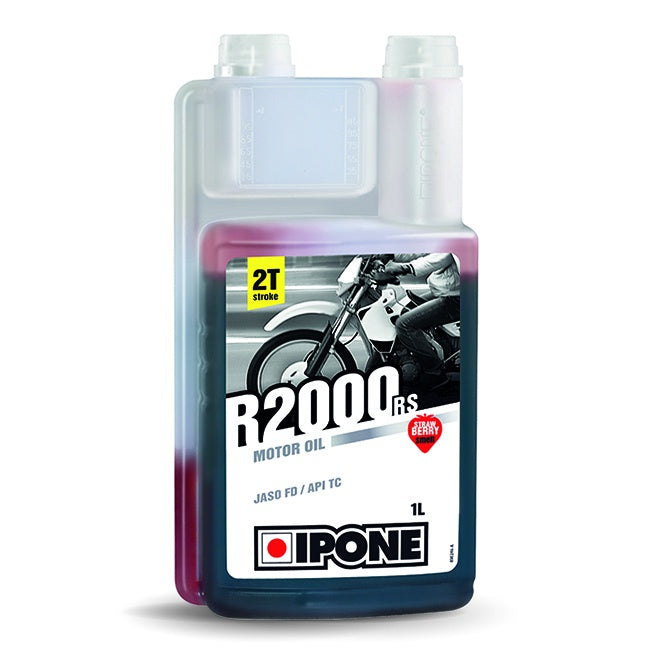 IPONE 2T R2000 RS Semi Synthetic Oil 1L (Strawberry Smell), Made in France